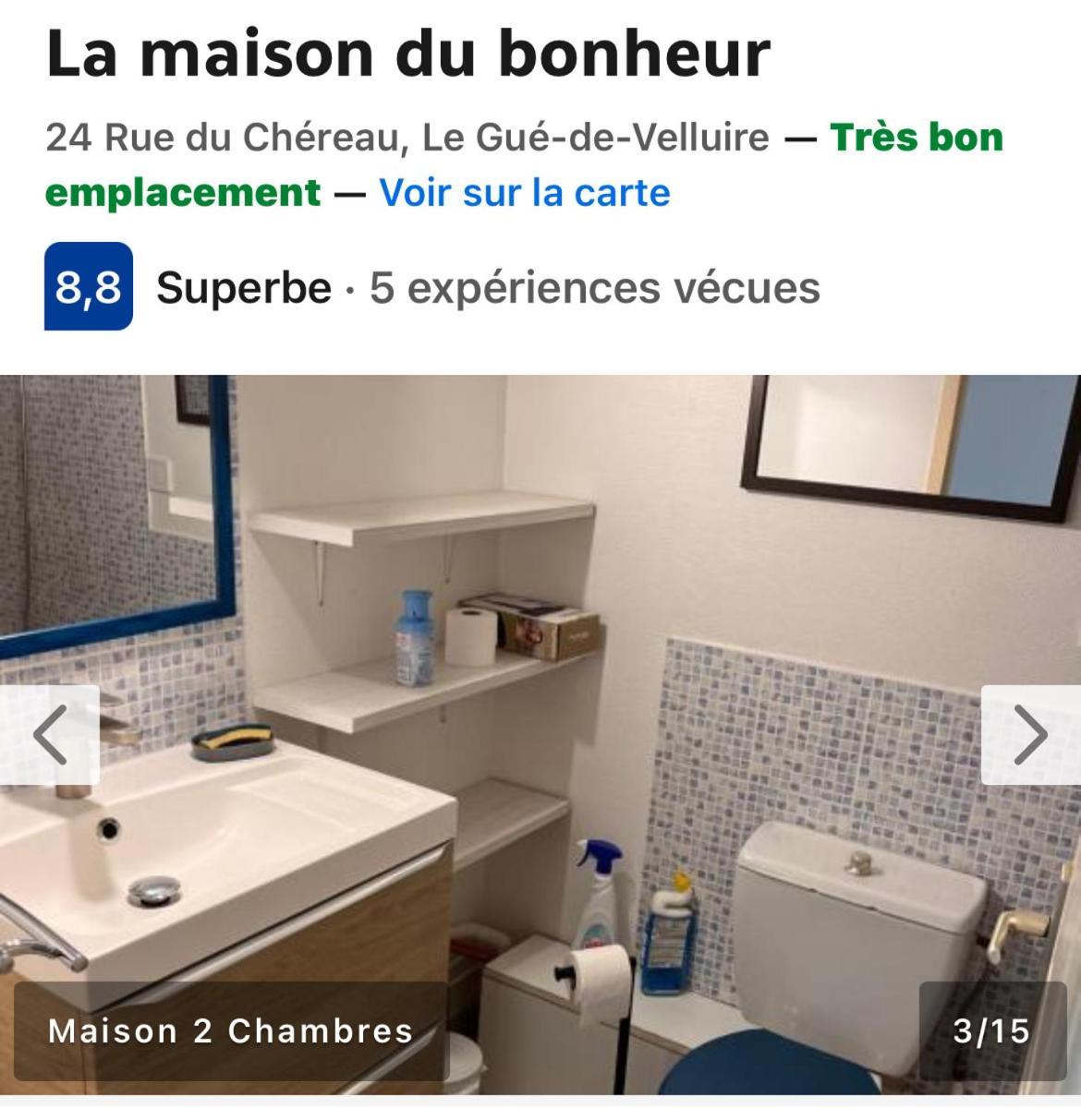 La Maison Du Bonheur Le Gué-de-Velluire Dış mekan fotoğraf