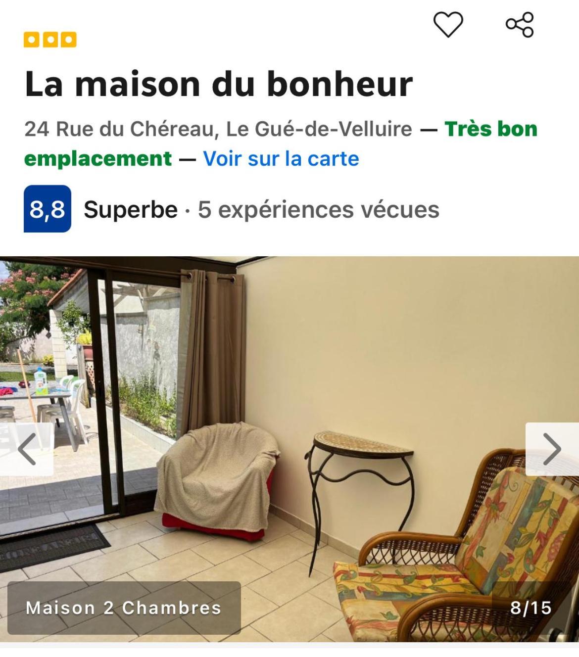 La Maison Du Bonheur Le Gué-de-Velluire Dış mekan fotoğraf