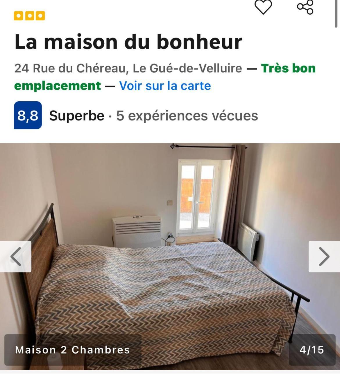 La Maison Du Bonheur Le Gué-de-Velluire Dış mekan fotoğraf