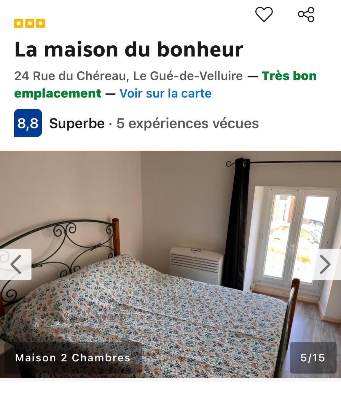 La Maison Du Bonheur Le Gué-de-Velluire Dış mekan fotoğraf