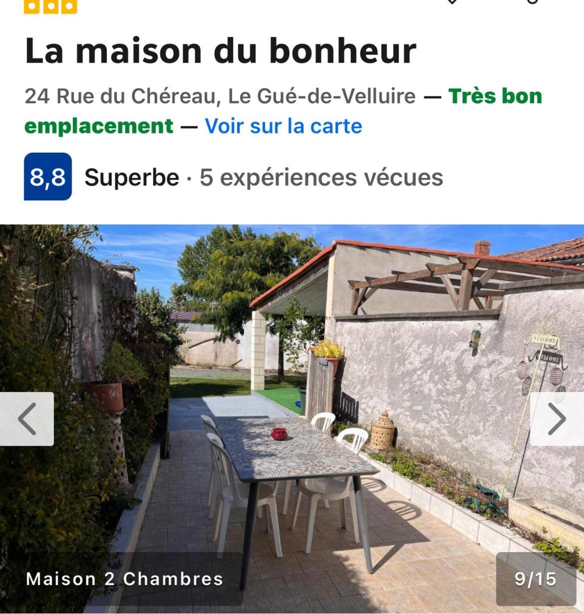 La Maison Du Bonheur Le Gué-de-Velluire Dış mekan fotoğraf